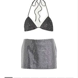 Magda Butrym crystal mini skirt